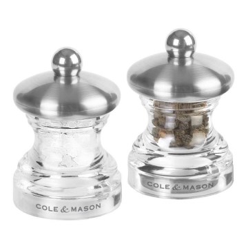 Cole&Mason - Set med salt- och pepparkvarnar BUTTON 2 st 6,5 cm