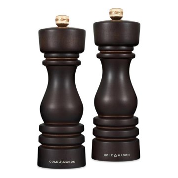 Cole&Mason - Set med salt- och pepparkvarnar LONDON 2 st 18 cm bokträ/brun