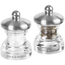 Cole&Mason - Set med saltkvarn och pepparkvarn BUTTON 2 delar 6,5 cm