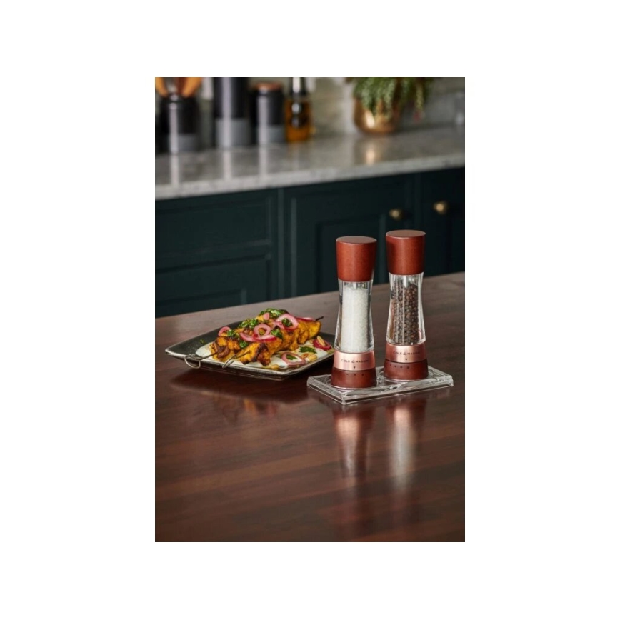 Cole&Mason - Set med saltkvarn och pepparkvarn DERWENT 2 delar 19 cm bok/brun