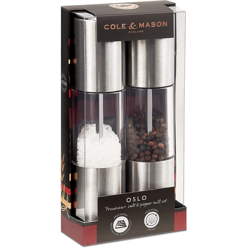 Cole&Mason - Set med saltkvarn och pepparkvarn OSLO 2 delar 18,5 cm