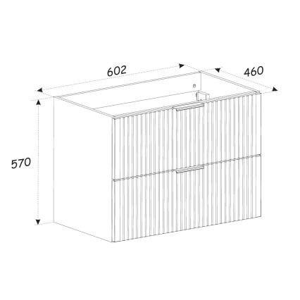COMAD ADEL WHITE 82-60-B-2S - Underskåp till tvättställ ADEL 57x60,2 cm vit