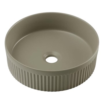 COMAD BEYOND 2 OLIVER GREEN (E-6565) - BEYOND bänkskiva tvättställ, diameter 36 cm, keramik/matt grön