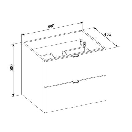 COMAD DALIA CASHMERE 82-80-46-2S - Underskåp till tvättställ DALIA 50x80 cm, beige