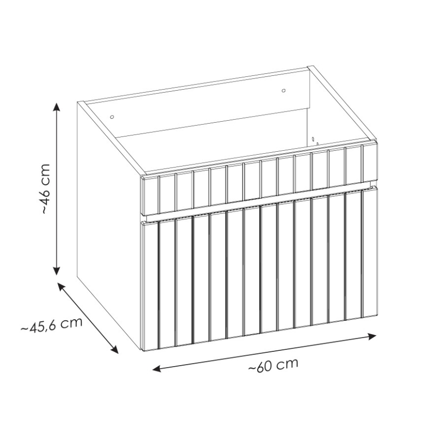 COMAD ICONIC CASHMERE 82-60-D-1S - ICONIC underskåp till handfat 46x60 cm, beige