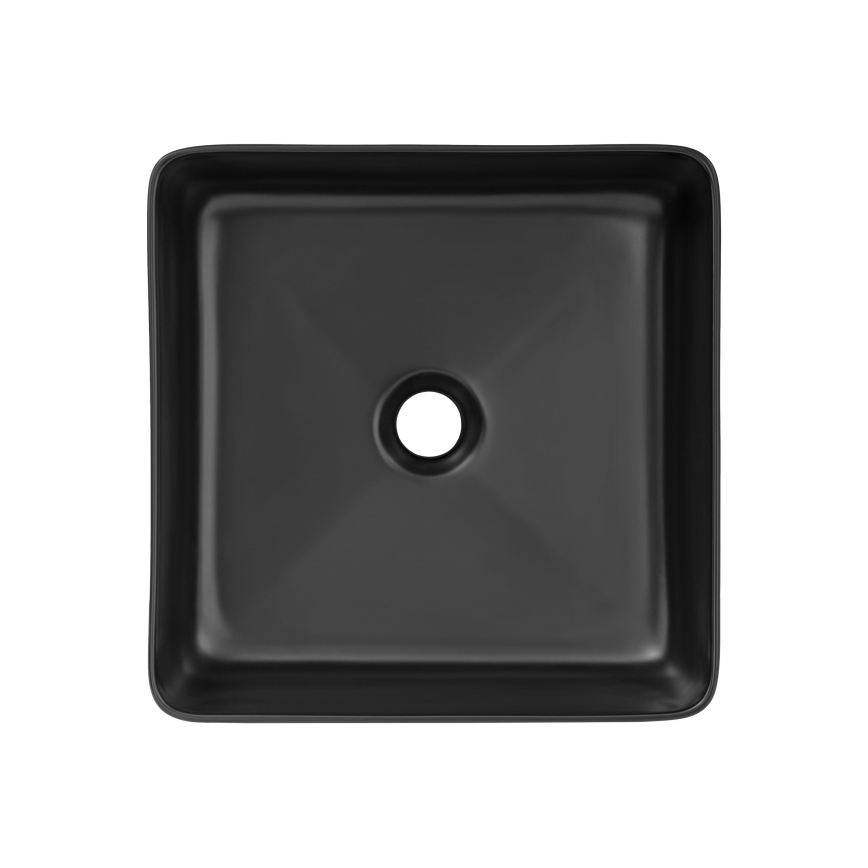 COMAD UM-6276 SLIM 40 SVART DP - Bänkhängd tvättställ SLIM 37x37 cm keramik/matt svart