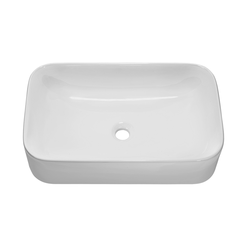 COMAD UN-KATI60-SW 7857B(60) - Bänkskiva tvättställ KATI 61x38 cm keramik/glansig vit