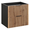 COMAD XILO BLACK WOTAN 82-60-D-2S - Tvättställskommod XILO 57 x 60,2 cm, svart/Wotan-ek