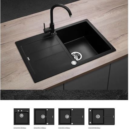 Concept BDG3334BC - Köksblandare 33,5 cm granit/svart