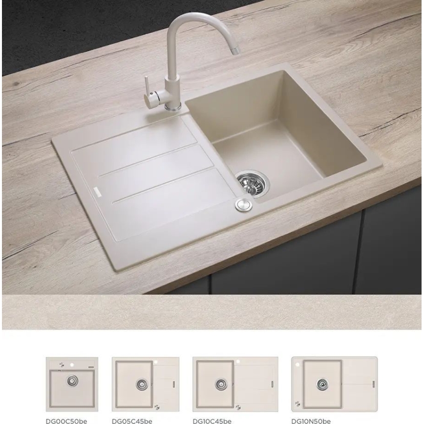 Concept BDG3334BE - Köksblandare 33,5 cm granit/beige