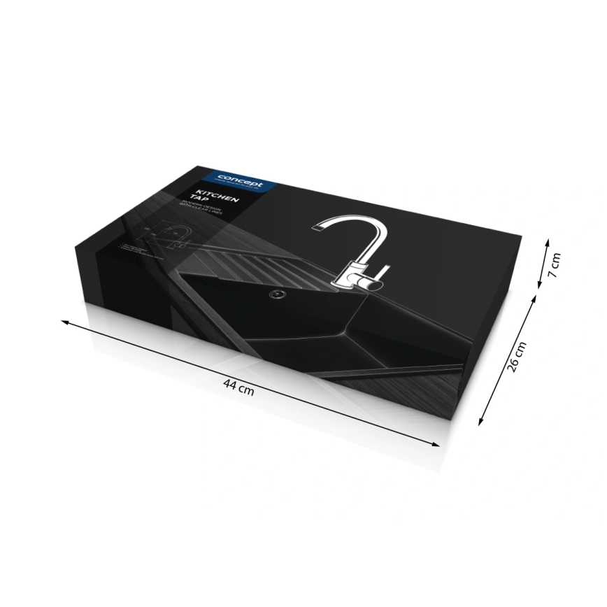 Concept BDG3334DG - Diskbänksblandare 33,5 cm granit/mörkgrå