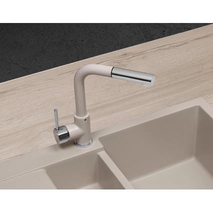 Concept BDG4527BE - Köksblandare med utdragbar handdusch 26,9 cm granit/beige
