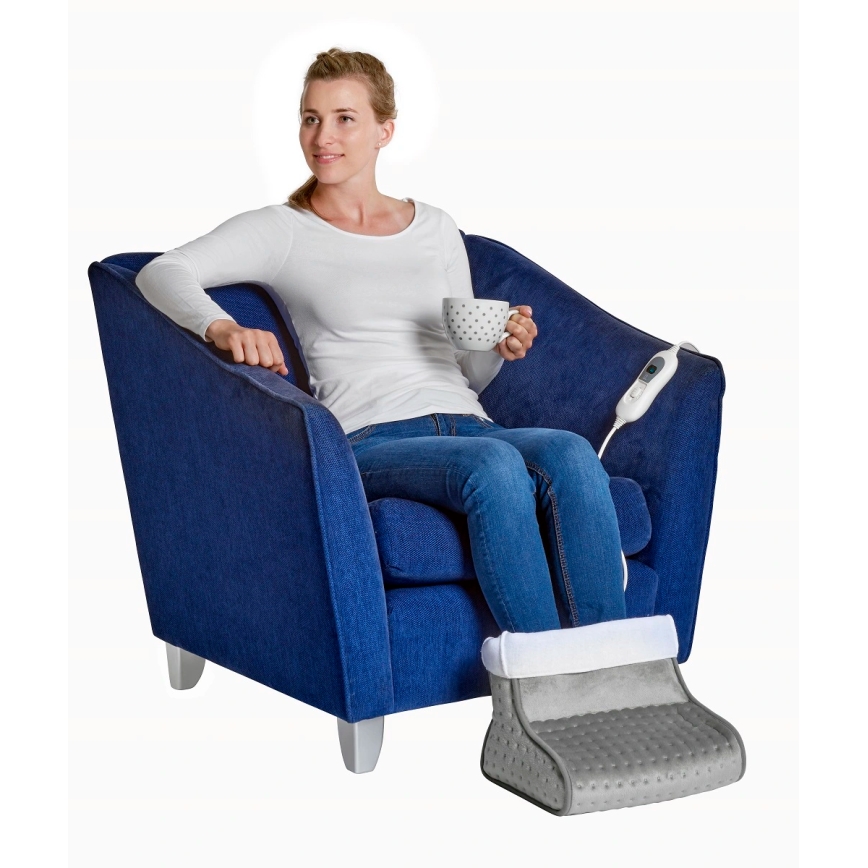 Concept BV1020 - Elektrisk värmesko 100W/230V 30x30 cm grå/vit