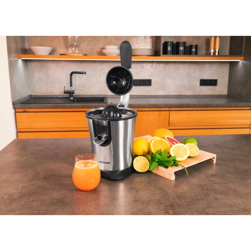 Concept CE3520 - Citruspress med hävarm 0,75 l 160W/230V rostfritt stål