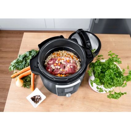 Concept CK8000 - Multifunktionell elektrisk tryckkokare och varmluftsfritös 5,6 l 11 i 1 1500W/230V svart