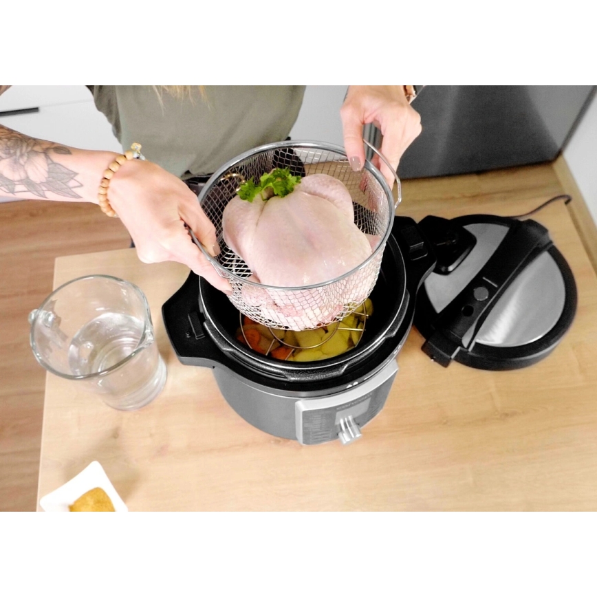 Concept CK8000 - Multifunktionell elektrisk tryckkokare och varmluftsfritös 5,6 l 11 i 1 1500W/230V svart