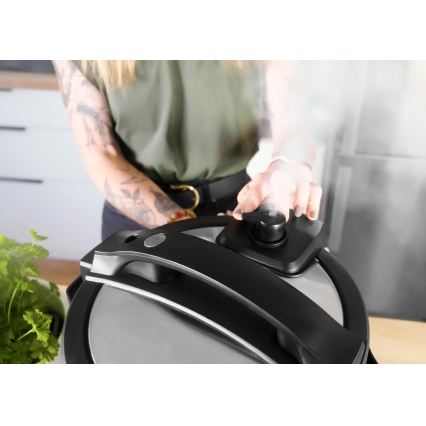 Concept CK8000 - Multifunktionell elektrisk tryckkokare och varmluftsfritös 5,6 l 11 i 1 1500W/230V svart