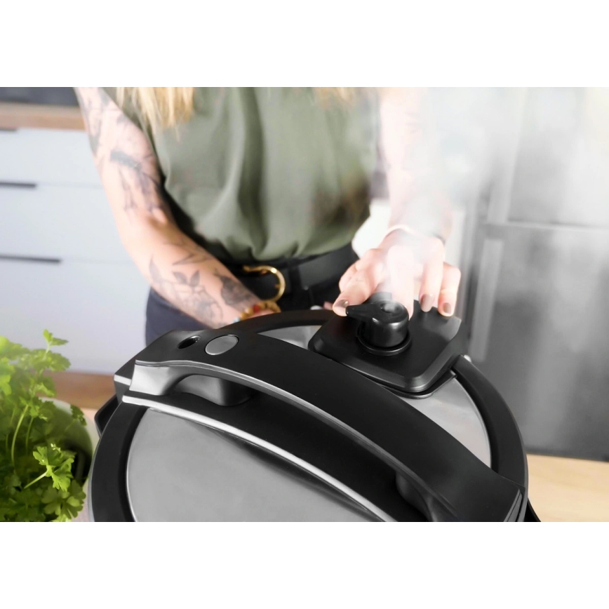 Concept CK8000 - Multifunktionell elektrisk tryckkokare och varmluftsfritös 5,6 l 11 i 1 1500W/230V svart