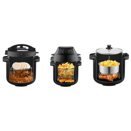 Concept CK8000 - Multifunktionell elektrisk tryckkokare och varmluftsfritös 5,6 l 11 i 1 1500W/230V svart