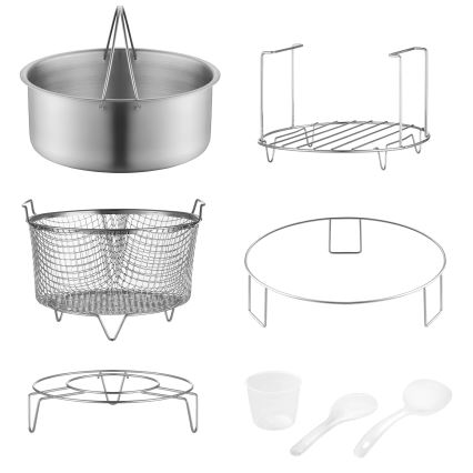 Concept CK8000 - Multifunktionell elektrisk tryckkokare och varmluftsfritös 5,6 l 11 i 1 1500W/230V svart