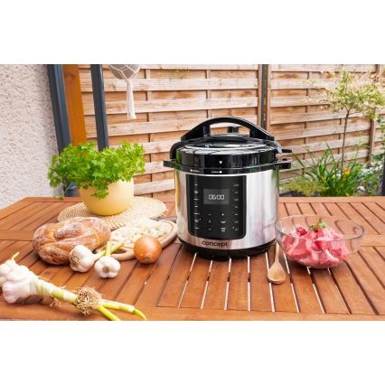 Concept CK8001 - Multifunktionell elektrisk tryckkokare 5,6 l 1000 W/230 V Wi-Fi rostfritt stål