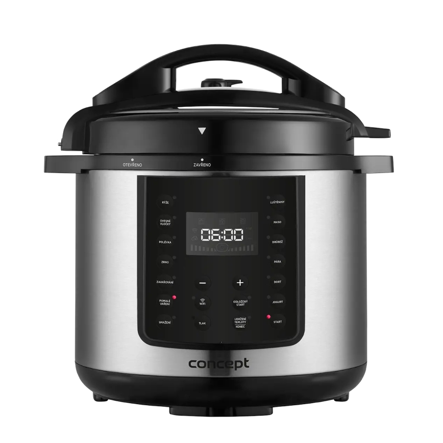 Concept CK8001 - Multifunktionell elektrisk tryckkokare 5,6 l 1000 W/230 V Wi-Fi rostfritt stål