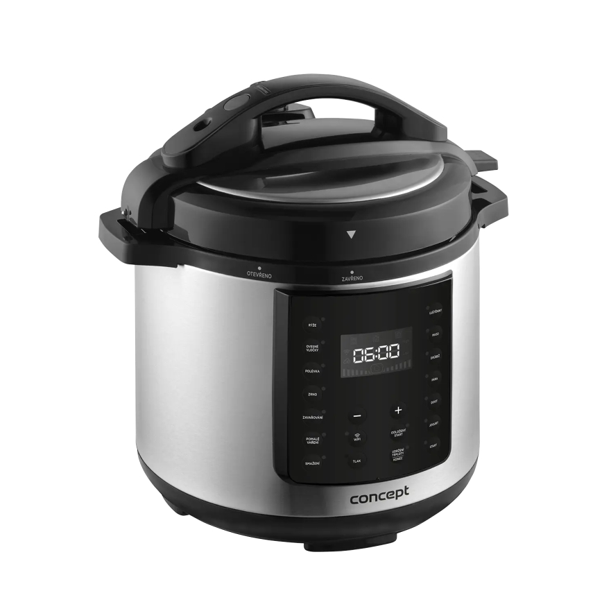 Concept CK8001 - Multifunktionell elektrisk tryckkokare 5,6 l 1000 W/230 V Wi-Fi rostfritt stål