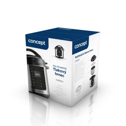 Concept CK8001 - Multifunktionell elektrisk tryckkokare 5,6 l 1000 W/230 V Wi-Fi rostfritt stål