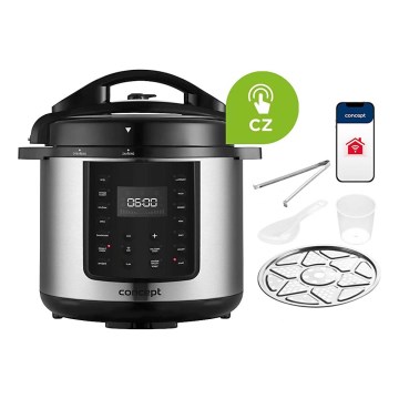 Concept CK8001 - Multifunktionell elektrisk tryckkokare 5,6 l 1000 W/230 V Wi-Fi rostfritt stål