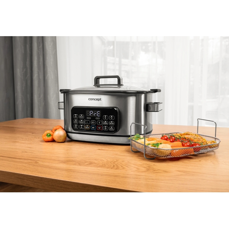 Concept CK9000 - Multifunktionell elgryta 6 l, 10 i 1, 1250 W/230 V, rostfritt stål