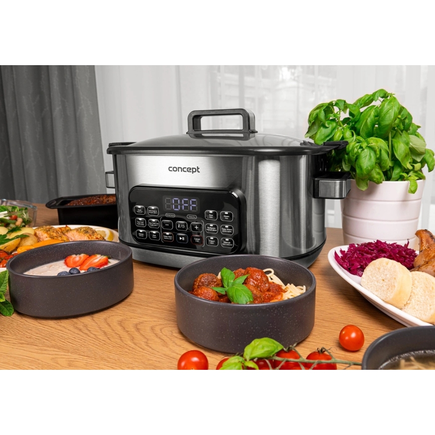 Concept CK9000 - Multifunktionell elgryta 6 l, 10 i 1, 1250 W/230 V, rostfritt stål