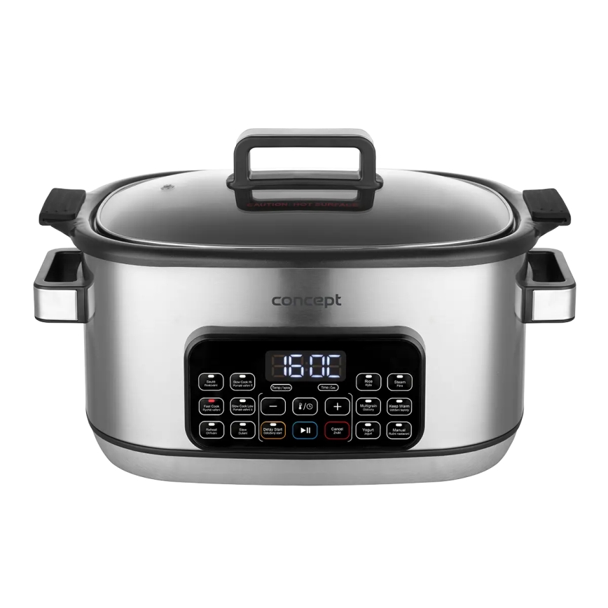 Concept CK9000 - Multifunktionell elgryta 6 l, 10 i 1, 1250 W/230 V, rostfritt stål