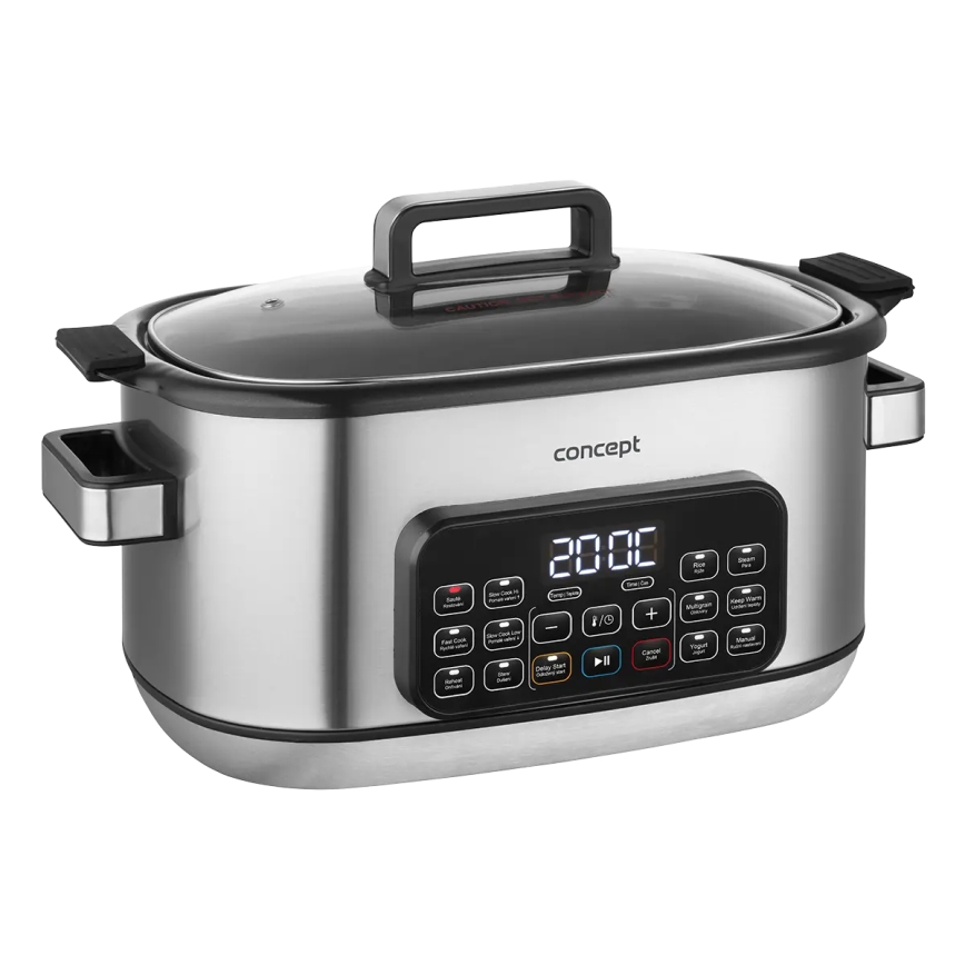 Concept CK9000 - Multifunktionell elgryta 6 l, 10 i 1, 1250 W/230 V, rostfritt stål