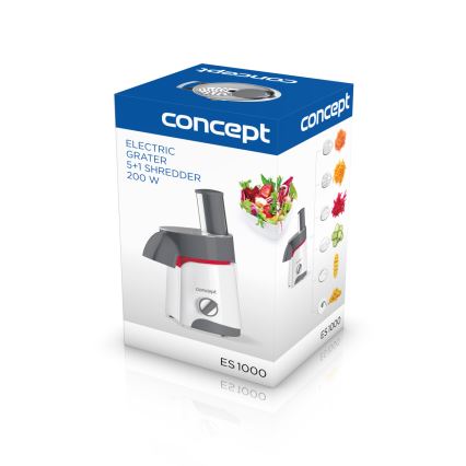 Concept ES1000 - Elektrisk rivjärn 200W/230V vit/grå