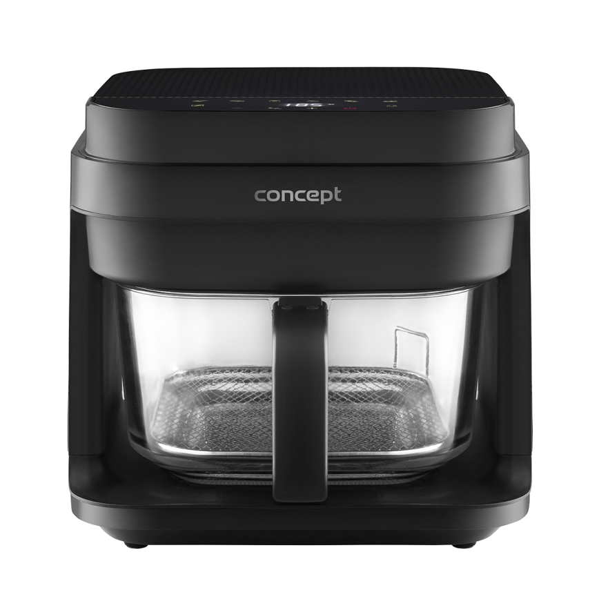 Concept FR5500 - Varmluftsfritös GLASS & FAST 5,5 l 1200W/230V svart