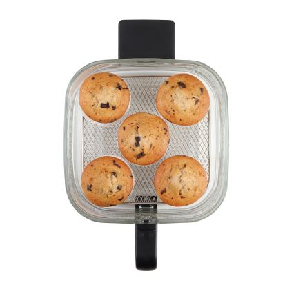 Concept FR5500 - Varmluftsfritös GLASS & FAST 5,5 l 1200W/230V svart