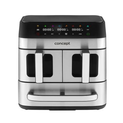 Concept FR9000 - Varmluftsfritös PIZZA TRIO 18,5 l 2700W/230V rostfritt stål/svart