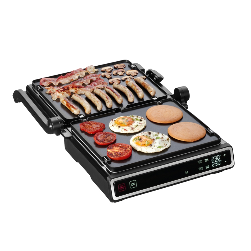 Concept ge3550 - Kontaktgrill med temperatursensor 2000W/230V svart