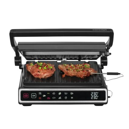 Concept ge3550 - Kontaktgrill med temperatursensor 2000W/230V svart
