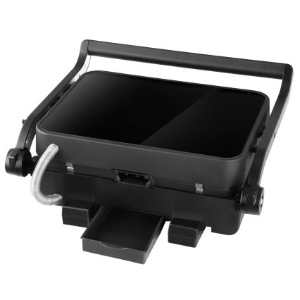 Concept ge3600 - Kontaktgrill med temperatursond GLASS 2000W/230V svart