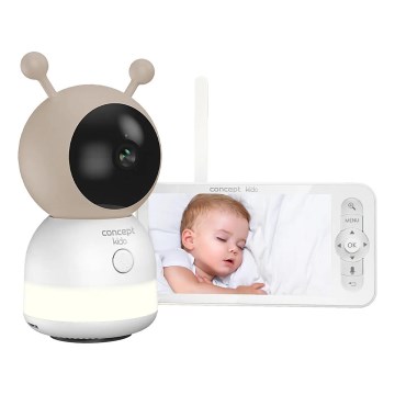 Concept KD4010 - Smart babymonitor med skärm och rörelsesensor SMART KIDO 4,5W/230V Wi-Fi beige