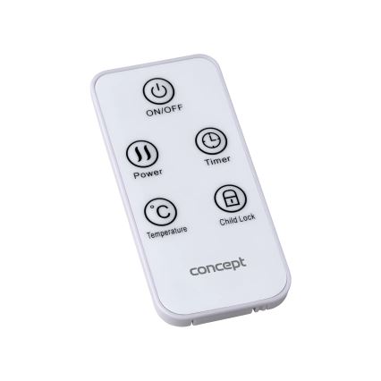 Concept KS4000 - Elektrisk direktvärmare/konvektor 1000/2000W IP24 vit + fjärrkontroll