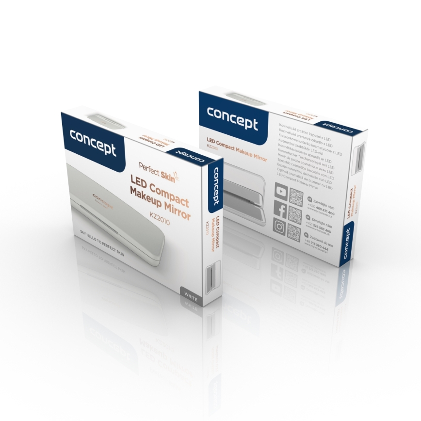 Concept KZ2010 - LED fickspegel PERFECT SKIN LED/1,5W/5V 4500-5500K 300 mAh vit