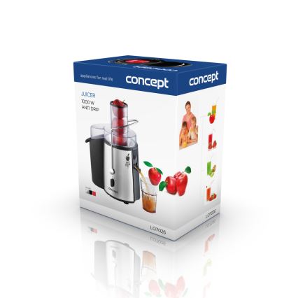 Concept LO7026 - Råsaftcentrifug 1000 W/230 V svart/rostfritt stål