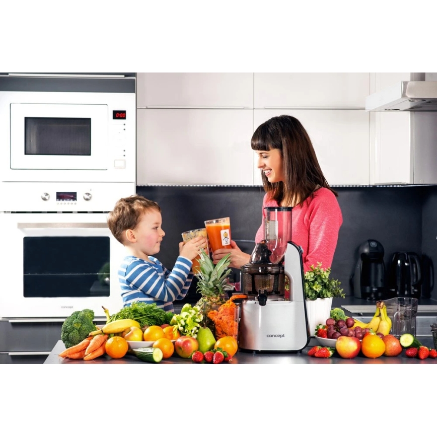 Concept LO7065 - 3-i-1 råsaftpress 240W/230V grå