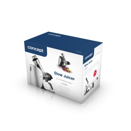 Concept LO7250 - Horisontell slowjuicer 200W/230V svart/rostfritt stål