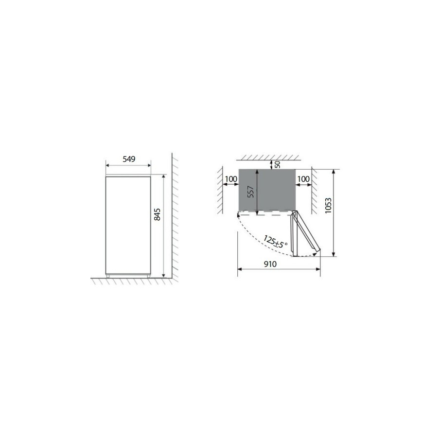 Concept MZ2355bc - Lådfrys 85 l svart