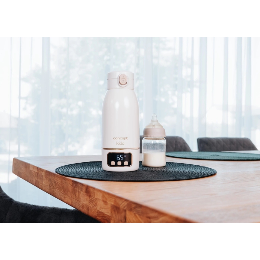 Concept OC4000 - Resevärmare för vatten och mjölk KIDO 500 ml 36W/7,4V 5000 mAh beige