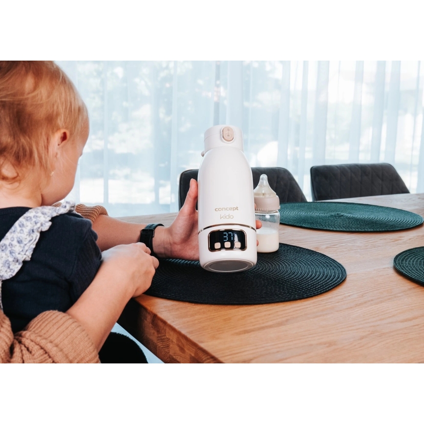Concept OC4000 - Resevärmare för vatten och mjölk KIDO 500 ml 36W/7,4V 5000 mAh beige