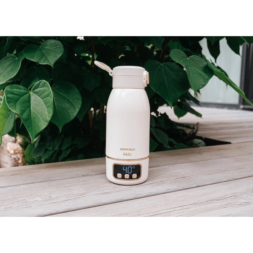 Concept OC4000 - Resevärmare för vatten och mjölk KIDO 500 ml 36W/7,4V 5000 mAh beige